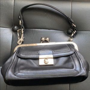 Leather Coach purse, vintage style.